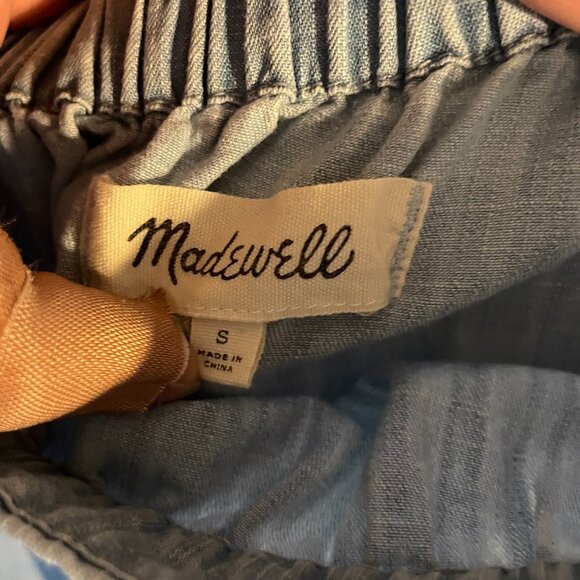 Madewell | Selina Wash Denim Azalea Off-the-Shoulder Dress Small - Picture 7 of 7